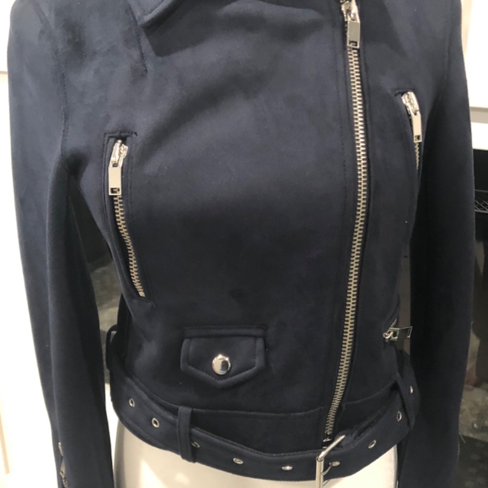 Zara faux suede biker jacket - Picture 3 of 4